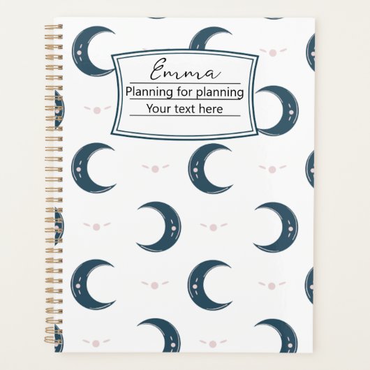 Personalized Moon Pattern Planner 8.5x11 プランナー手帳 (正面)