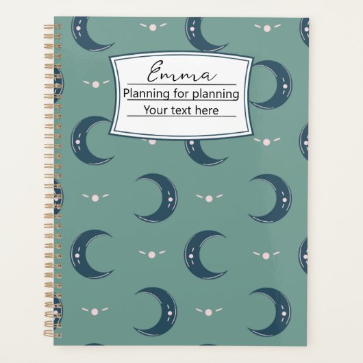 Personalized Moon Pattern Planner 8.5x11 プランナー手帳 (正面)