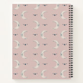 Personalized Moon Pattern Spiral Notebook 8.5x11 ノートブック (裏面)