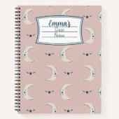 Personalized Moon Pattern Spiral Notebook 8.5x11 ノートブック (正面)