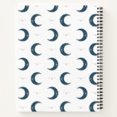 Personalized Moon Pattern Spiral Notebook 8.5x11 ノートブック (裏面)
