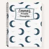 Personalized Moon Pattern Spiral Notebook 8.5x11 ノートブック (正面)