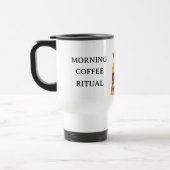 Personalized Morning Coffee Cat Ritual Cozy トラベルマグ (左)