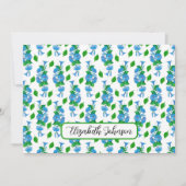 Personalized Morning Glories Floral Note Card ノートカード (正面)