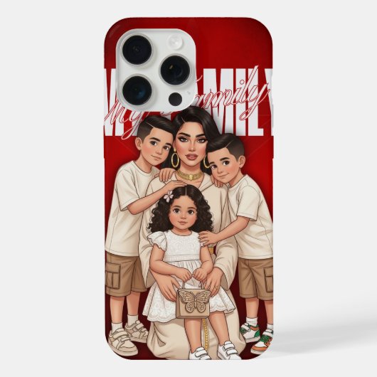 Personalized Moroccan Family Phone Case  iPhoneケース (裏面)