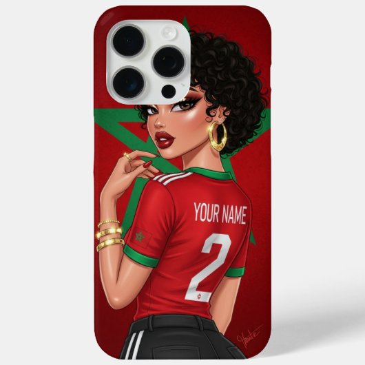 Personalized Moroccan Football Fan Phone Case Case-Mate iPhoneケース (裏面)