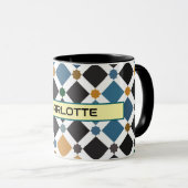 Personalized Moroccan Zellige Pattern Mug – Custom マグカップ (正面右)