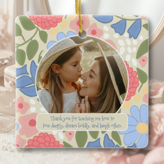 Personalized Mother-Daughter Keepsake Ornament セラミックオーナメント