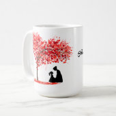 Personalized Mother & Daughter Love Mug コーヒーマグカップ (正面左)