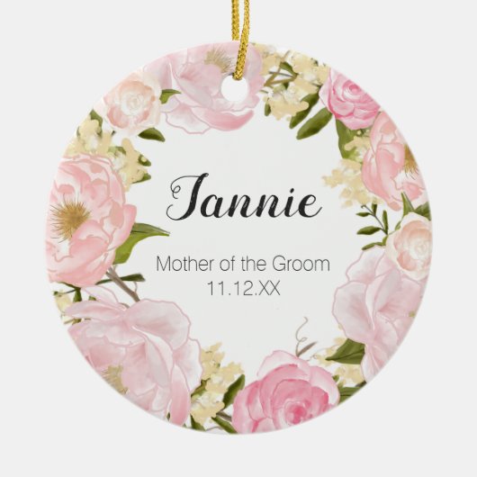 Personalized Mother of bride Christmas Ornament セラミックオーナメント (正面)
