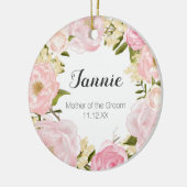 Personalized Mother of bride Christmas Ornament セラミックオーナメント (左)