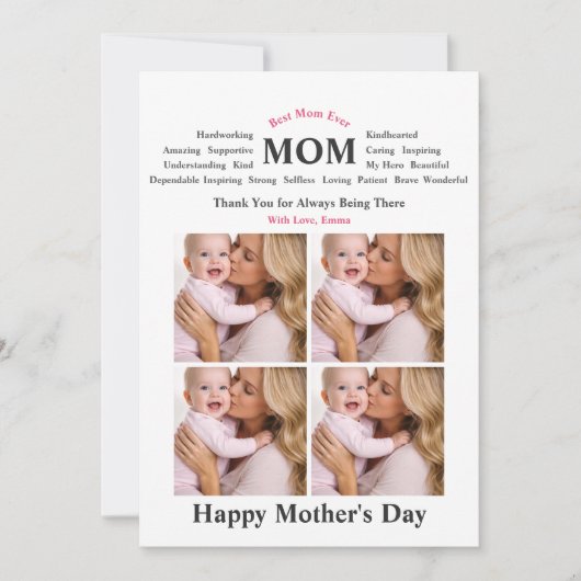 Personalized Mother’s Day Card 招待状 (正面)