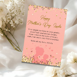 Personalized Mother’s Day Card Elegant Pink Love シーズンカード