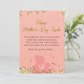Personalized Mother’s Day Card Elegant Pink Love シーズンカード (スタンド正面)