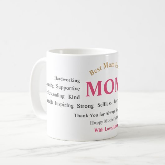 Personalized Mother’s Day Mug コーヒーマグカップ (正面左)