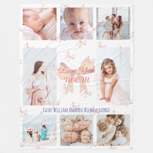 Personalized Mother’s Day Photo Gift for Mom フリースブランケット (正面)