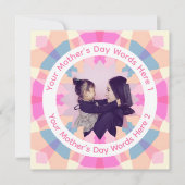 Personalized Mother’s Day Pink Star Mom Photo Card (正面)