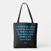 Personalized Mother & Son Graffiti Art Black Tote トートバッグ (裏面)