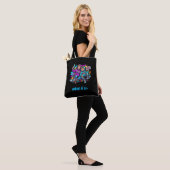 Personalized Mother & Son Graffiti Art Black Tote トートバッグ (モデル)
