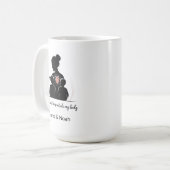 Personalized Motherhood Silhouette–Custom Mom Gift コーヒーマグカップ (正面左)