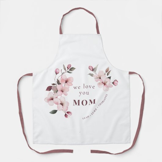 Personalized Mothers Day Apron for Mom エプロン (正面)