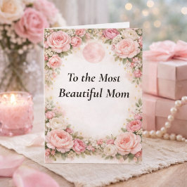 Personalized Mother's Day Card for Beautiful Mom カード