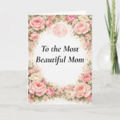Personalized Mother's Day Card for Beautiful Mom カード (正面)