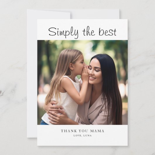 Personalized Mother's Day Custom Photo Holiday  カード (正面)