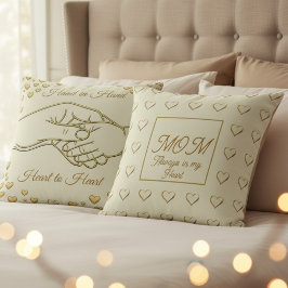 Personalized Mother's Day Gift 2026 Elegant Gold クッション