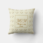 Personalized Mother's Day Gift 2026 Elegant Gold クッション (裏面)