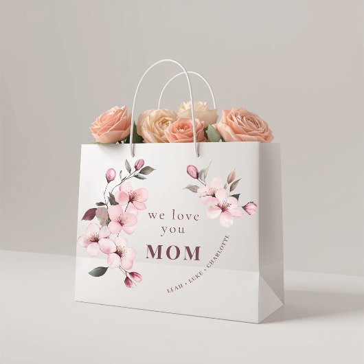 Personalized Mothers Day Gift Bag for Mom ラージペーパーバッグ