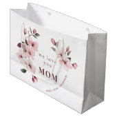 Personalized Mothers Day Gift Bag for Mom ラージペーパーバッグ (正面アングル)