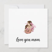 Personalized Mother's Day Mom's Hug Flat Card (裏面)