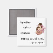Personalized Mother's Day Mom's Hug Magnet マグネット (正面/裏面)