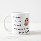 Personalized Mother's Day Mom's Hug Mug コーヒーマグカップ (左)