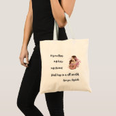 Personalized Mother's Day Mom's Hug Tote Bag トートバッグ (正面(商品))