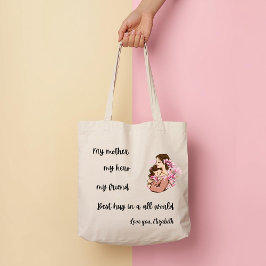 Personalized Mother's Day Mom's Hug Tote Bag トートバッグ