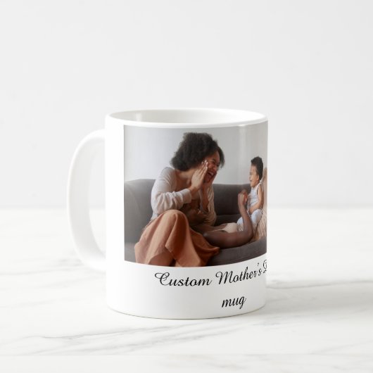 Personalized Mother's Day Mug – Custom Gift mom コーヒーマグカップ (正面左)
