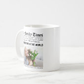Personalized Mother's Day Newspaper Gift for Mom コーヒーマグカップ (正面左)