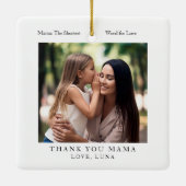 Personalized Mother's Day Photo セラミックオーナメント (裏面)
