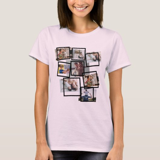 Personalized Mother's Day Photo Collage 9 Pictures Tシャツ (正面)