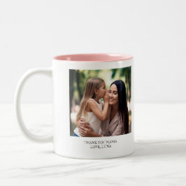 Personalized Mother's day Thank You Mama ツートーンマグカップ