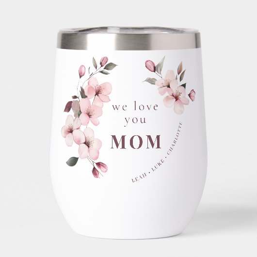Personalized Mothers Day Wine Tumbler (背面)