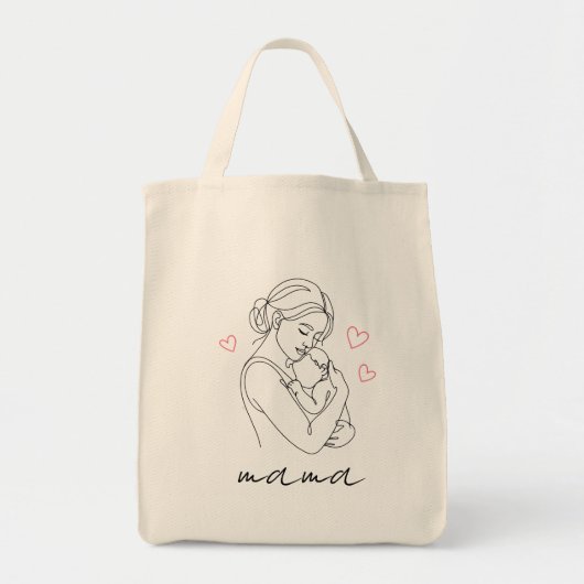 Personalized Mother's Tote Bag, Gift for Mom 2026 トートバッグ (正面)