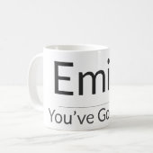 Personalized Motivational Mug – Custom Name & Affi コーヒーマグカップ (正面左)