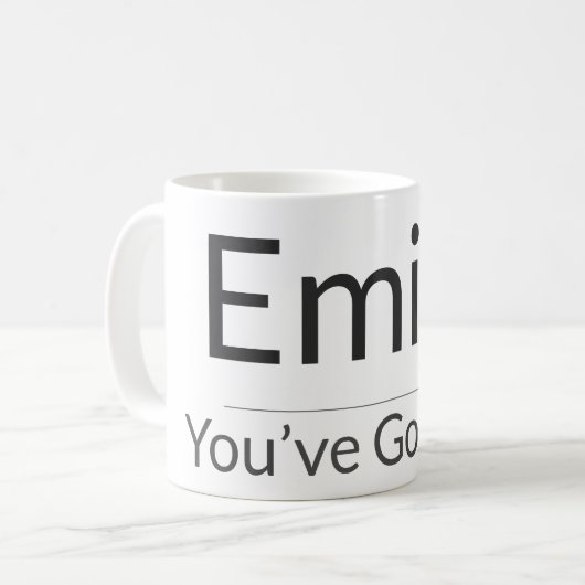 Personalized Motivational Mug – Custom Name & Affi コーヒーマグカップ (正面左)