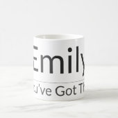 Personalized Motivational Mug – Custom Name & Affi コーヒーマグカップ (中央)