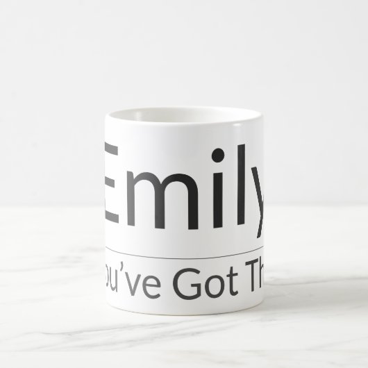 Personalized Motivational Mug – Custom Name & Affi コーヒーマグカップ (中央)