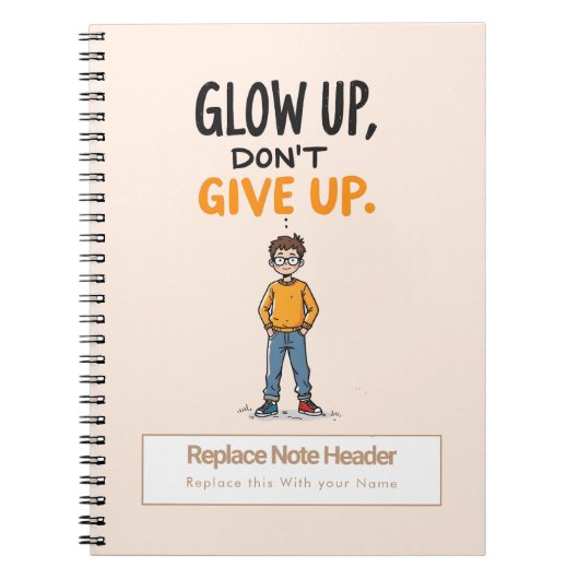 Personalized Motivational Notebook ノートブック (正面)
