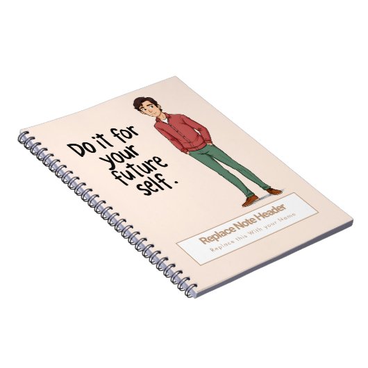 Personalized Motivational Notebook ノートブック (右側)